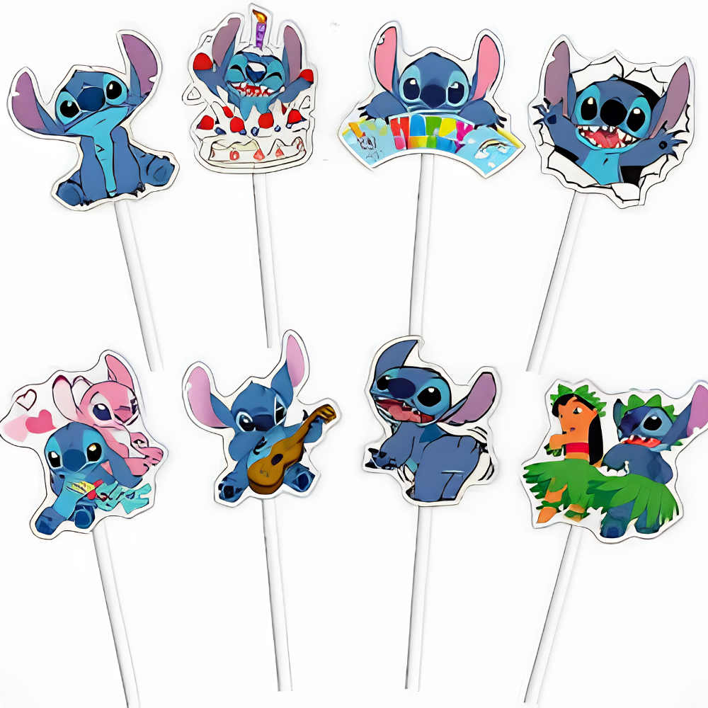 Toppers de Stitch para decorar torta y dulces